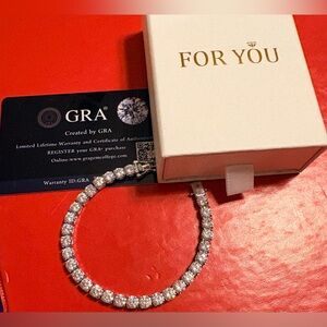 5MM Moissinate Tennis Bracelet D Color VVS1 7.48 inches GRA Card & Gift Box